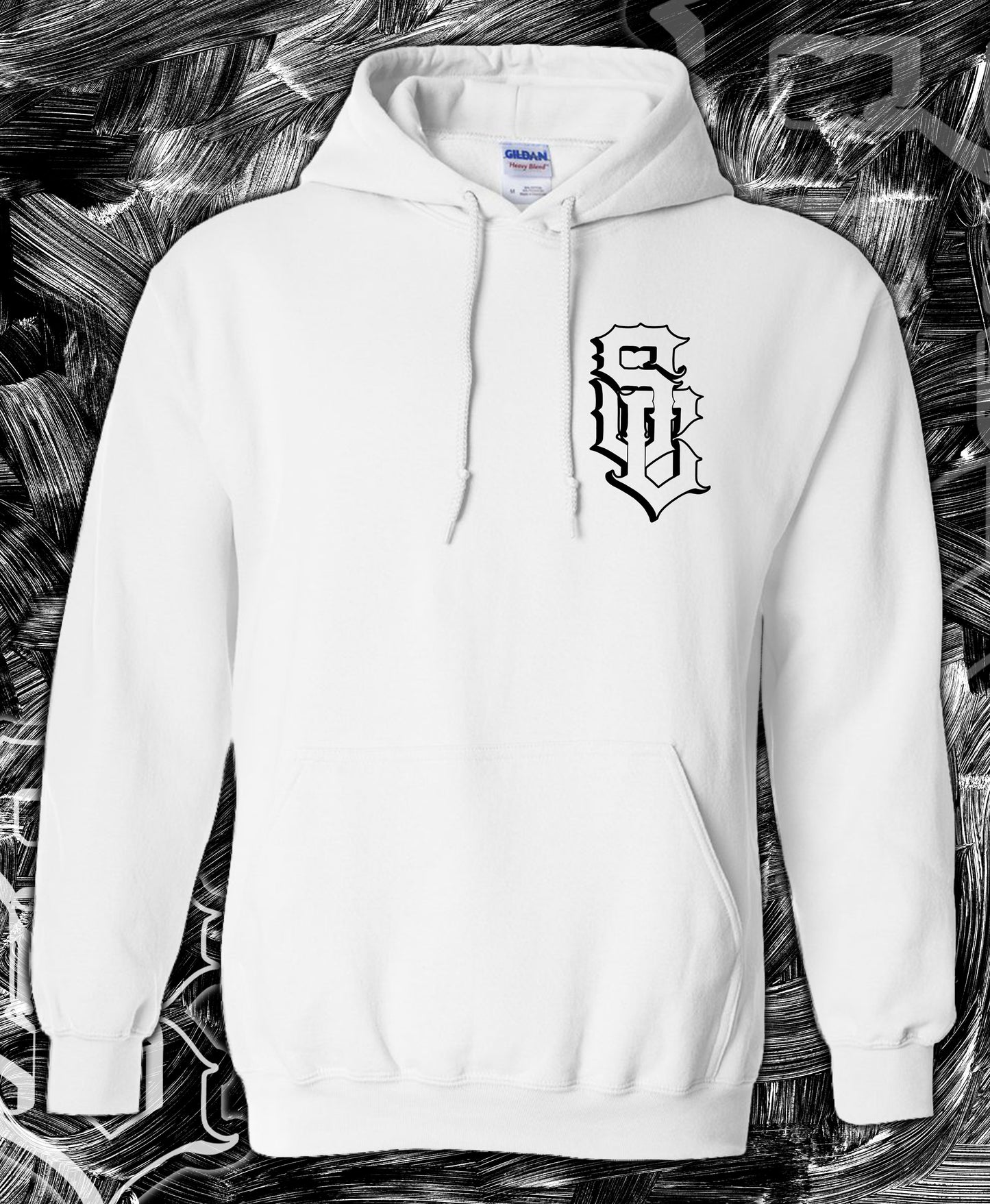Skull n Roses White Hoodie