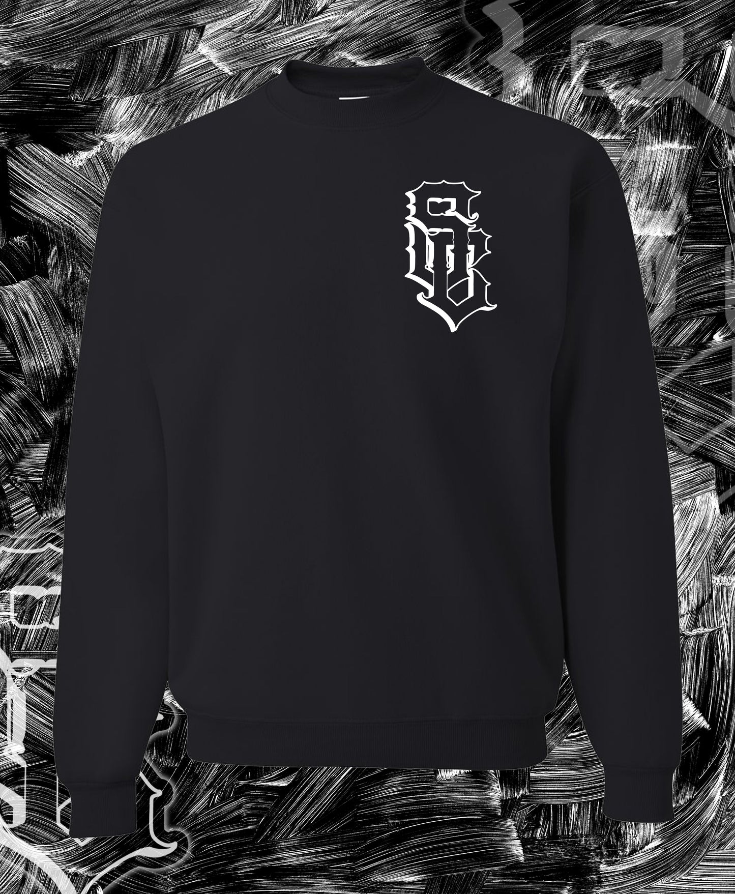 Sacred Heart Black Crew Sweater
