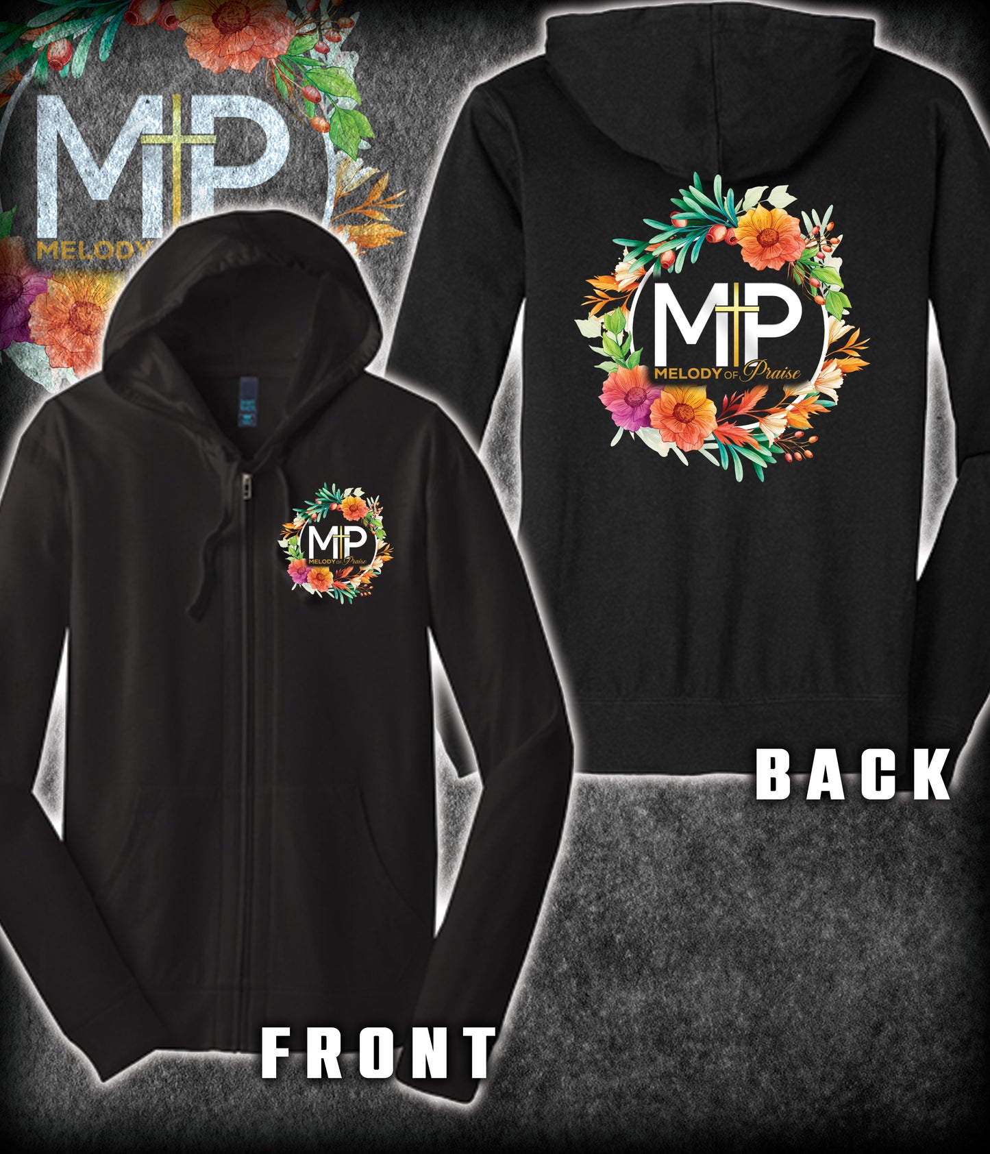 MOP Women's zip up hoodie