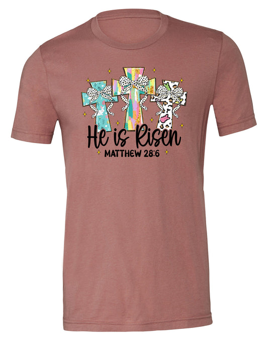He is Risen Tee 2 (Mauve)