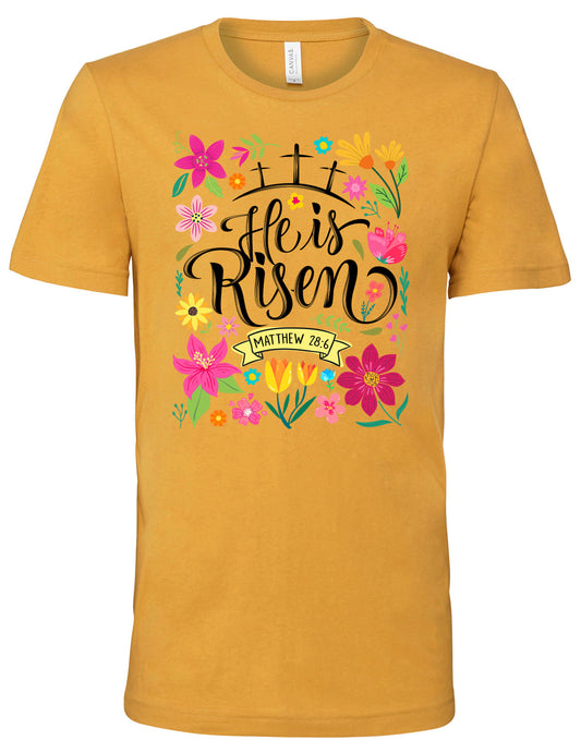 He is Risen Tee (Mustard)