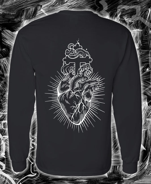 Sacred Heart Black Long Sleeve Tee
