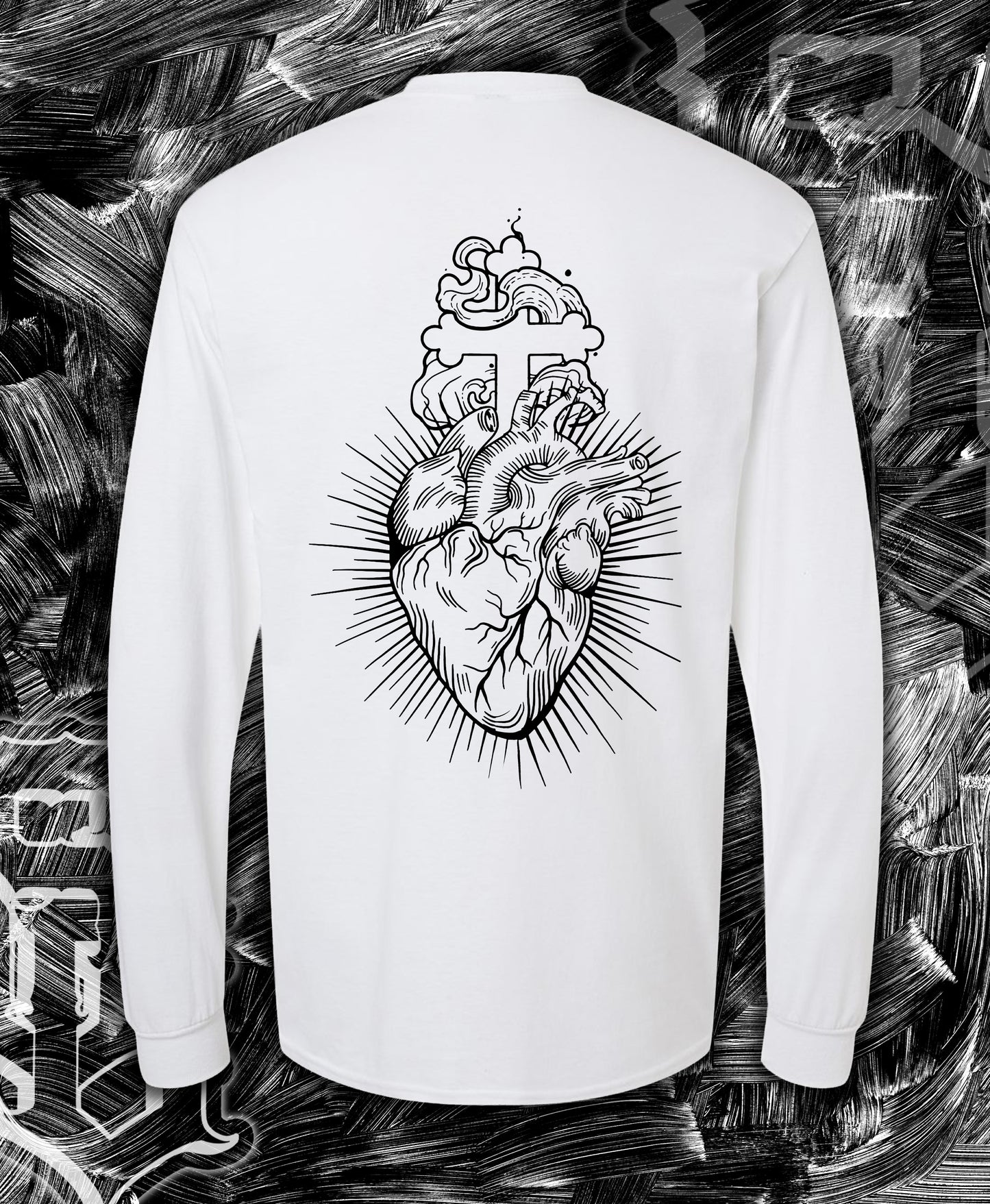 Sacred Heart White Long Sleeve Tee