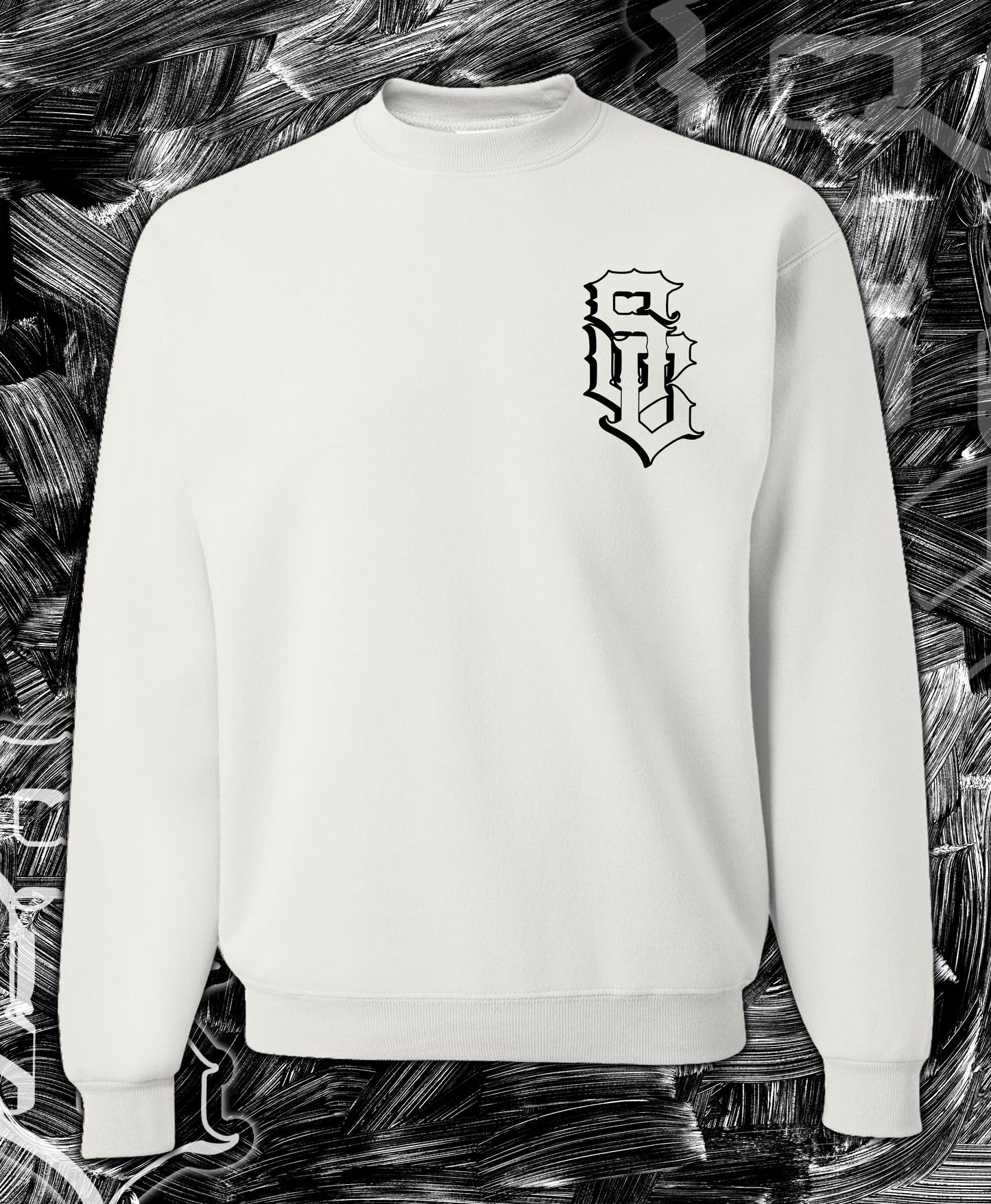 Sacred Heart White Crew Sweater
