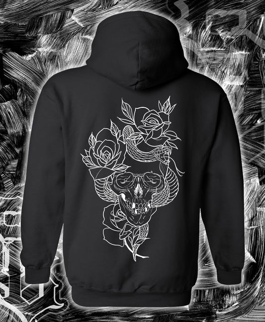 Skull n Roses Black Hoodie
