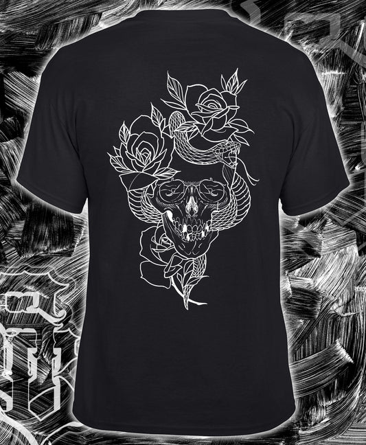 Skull n Roses Black Tee