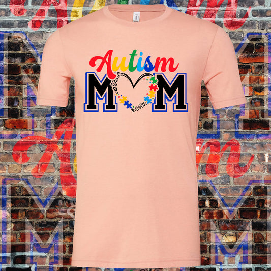 Autism Mom tee (Peach)