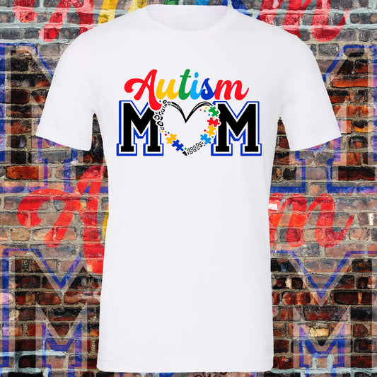 Autism Mom tee (White)