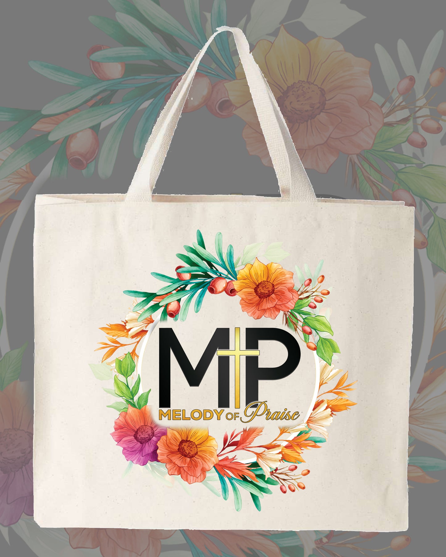 Melody of Praise Canvas tote