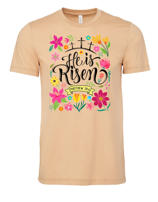 He is Risen Tee (Tan)