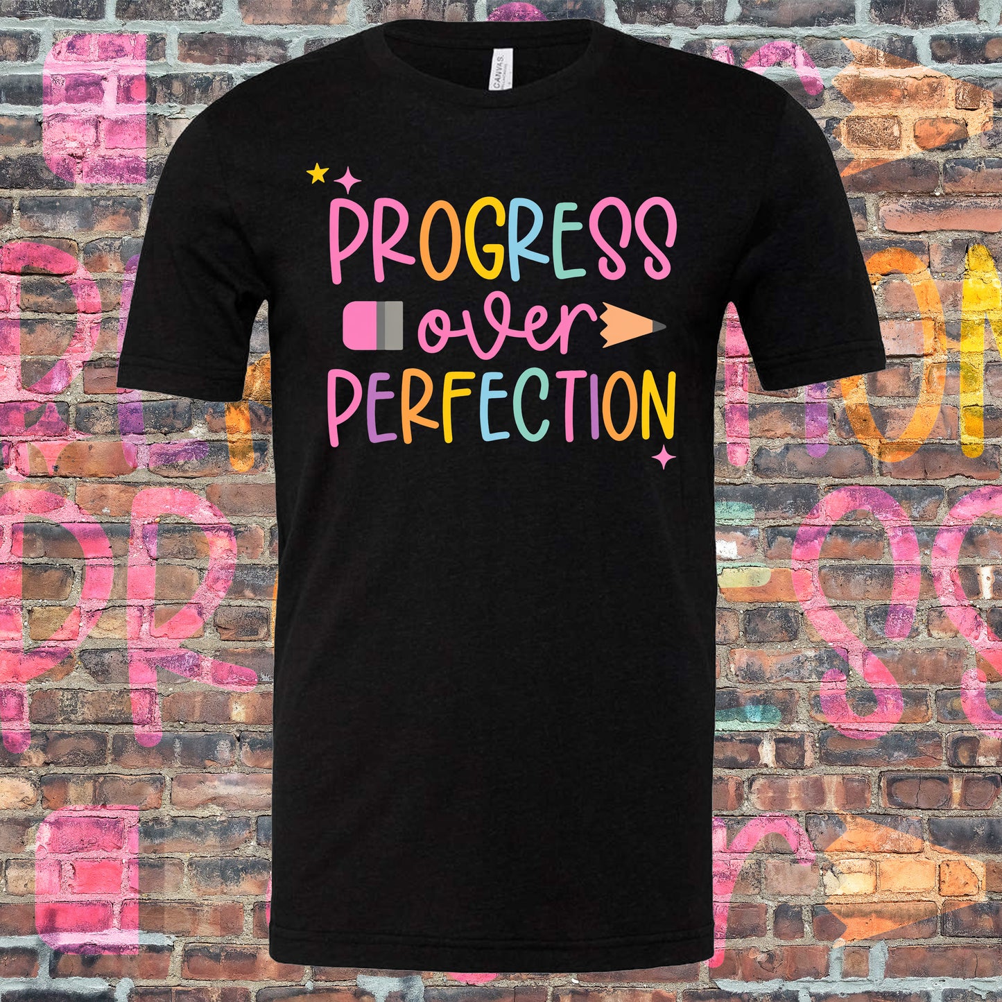 Progress over perfection tee (Blk)