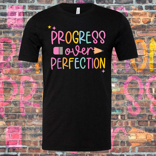 Progress over perfection tee (Blk)