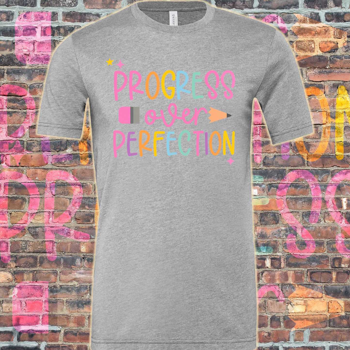 Progress over perfection tee (Gray)