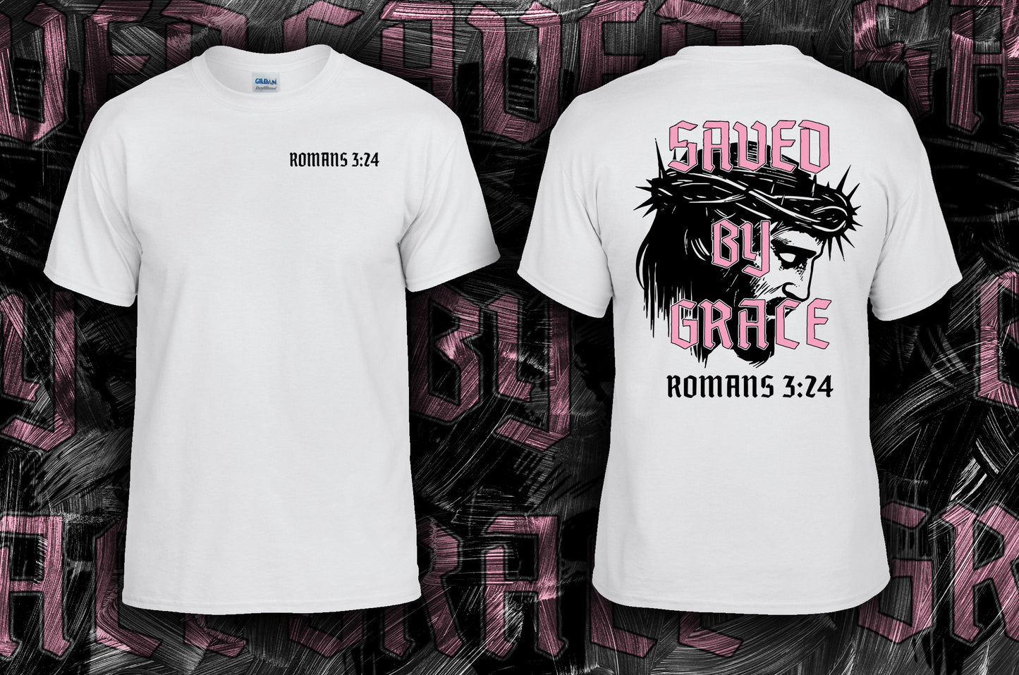 Saved By Grace White Tee